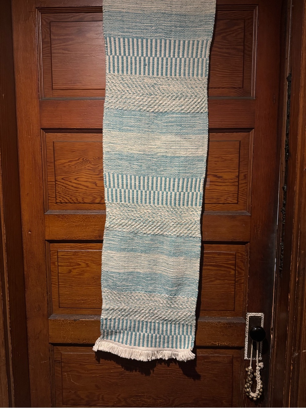 Blue and White Handwoven Runner